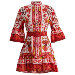 Farm Rio Romantic Orchatd Floral Print Mini Dress Size XS